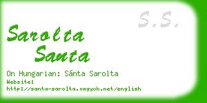 sarolta santa business card